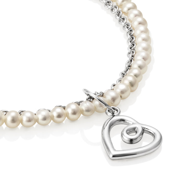 Jersey Pearl Kimberly Selwood Silver and Pearl Bracelet