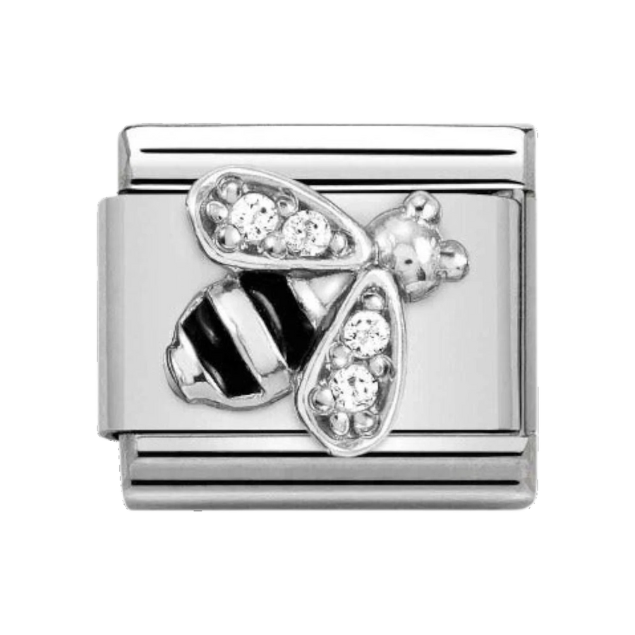 Nomination Composable Classic Symbols - Enamel Zirconia and 925 Silver Bee
