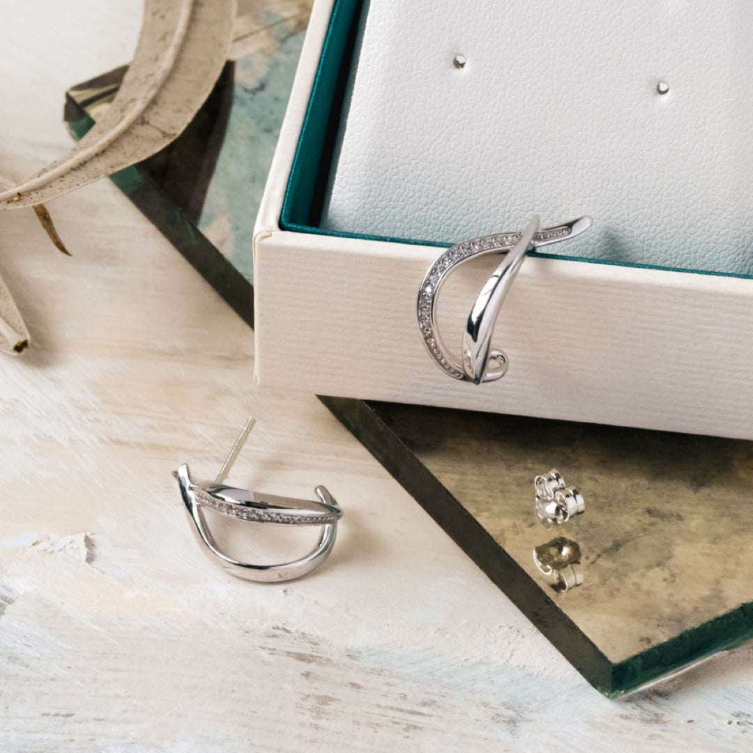 Kit Heath Entwine Twine Twist PavÃ© CZ Hoop Earrings - 30227CZ