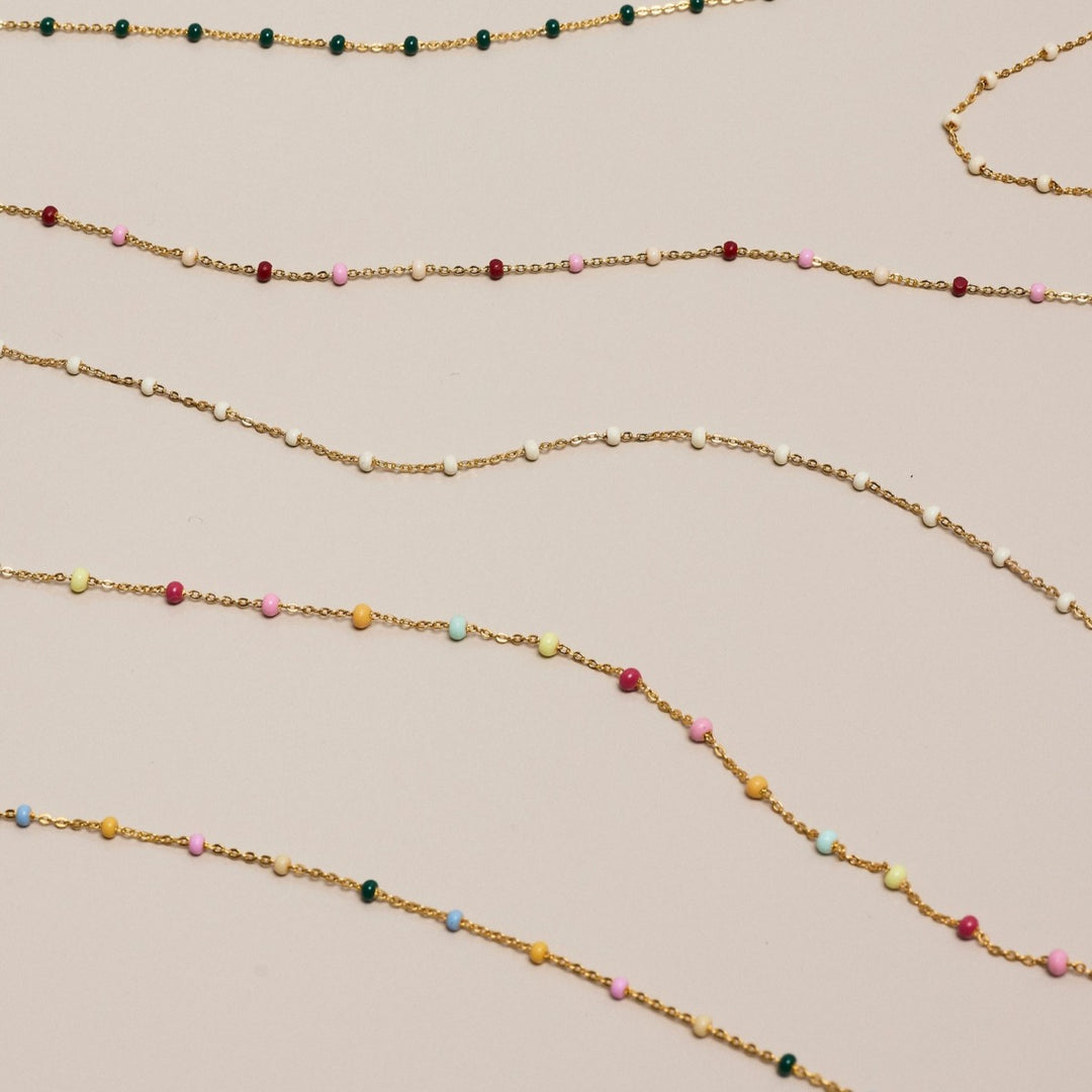 Enamel Copenhagen Lola Dreamy Gold Necklace. Item code N55G_dreamy.