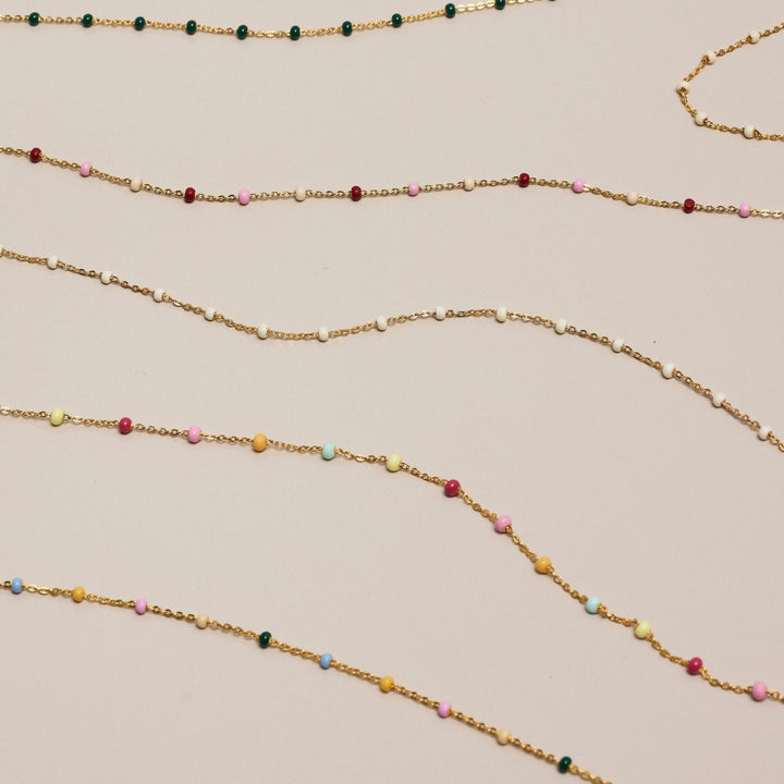 Enamel Copenhagen Lola Dreamy Gold Necklace. Item code N55G_dreamy.