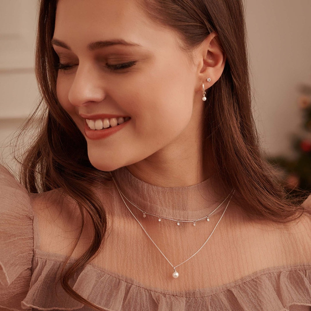 Thomas Sabo Single Earring - White Round Stone 5 Claw in Silver H2148-051-14