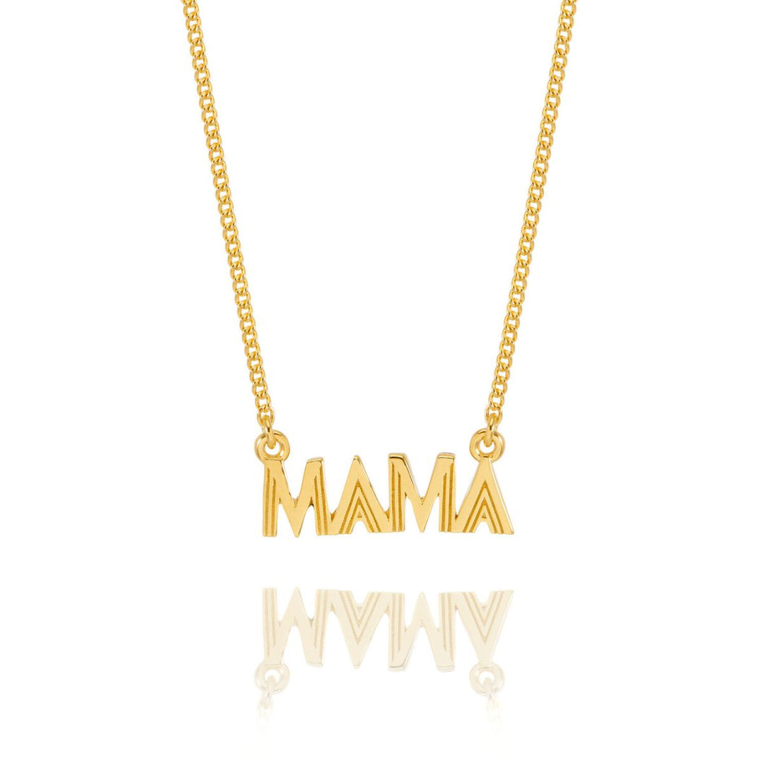 Rachel Jackson Mini Art Deco Mama Necklace Gold