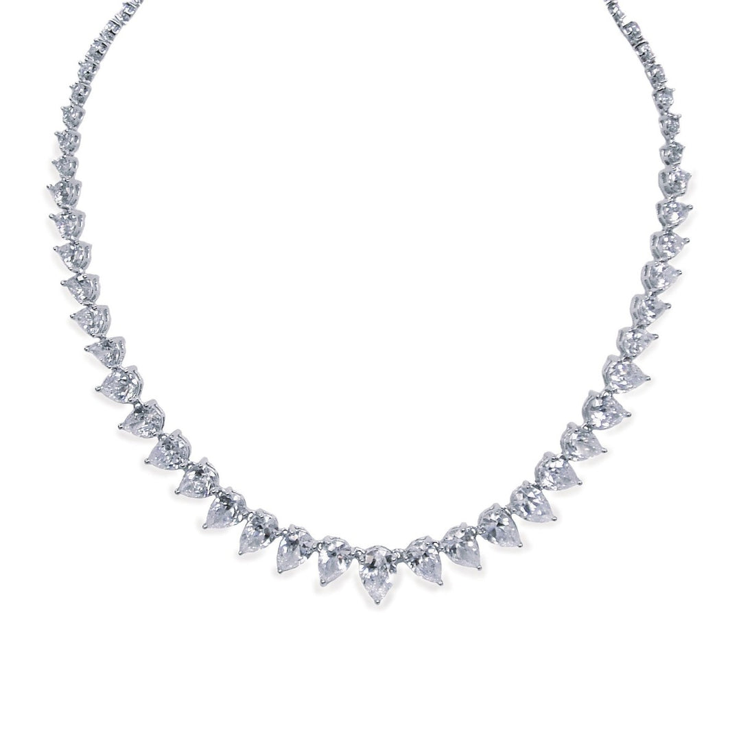 Ivory and Co Manhattan Crystal Pear Cut Necklace - manhattannecklace