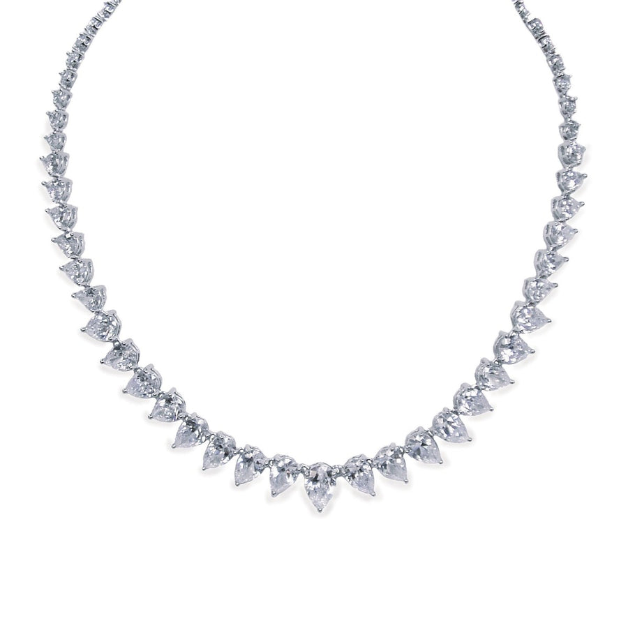 Ivory and Co Manhattan Crystal Pear Cut Necklace - manhattannecklace