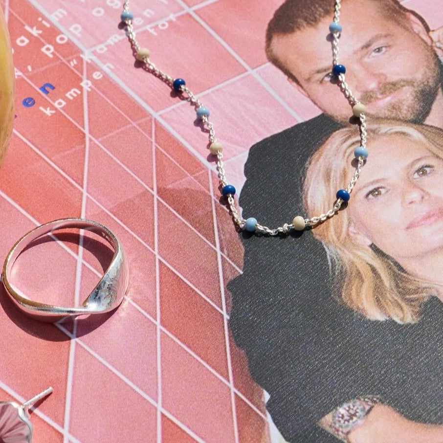 Enamel Copenhagen Lola Marine Silver Bracelet. Item code B66S_2_marine.