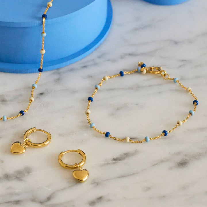 Enamel Copenhagen Lola Marine Gold Bracelet. Item code B66G_2_marine.