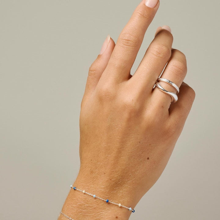 Enamel Copenhagen Lola Marine Silver Bracelet. Item code B66S_2_marine.