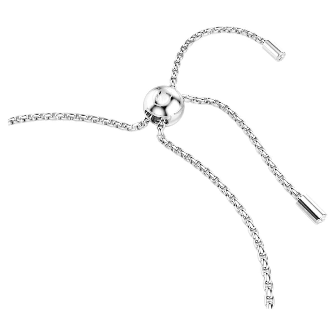 Swarovski Matrix Gradient Cut Slider Bracelet - White with Rhodium Plating - 5690677