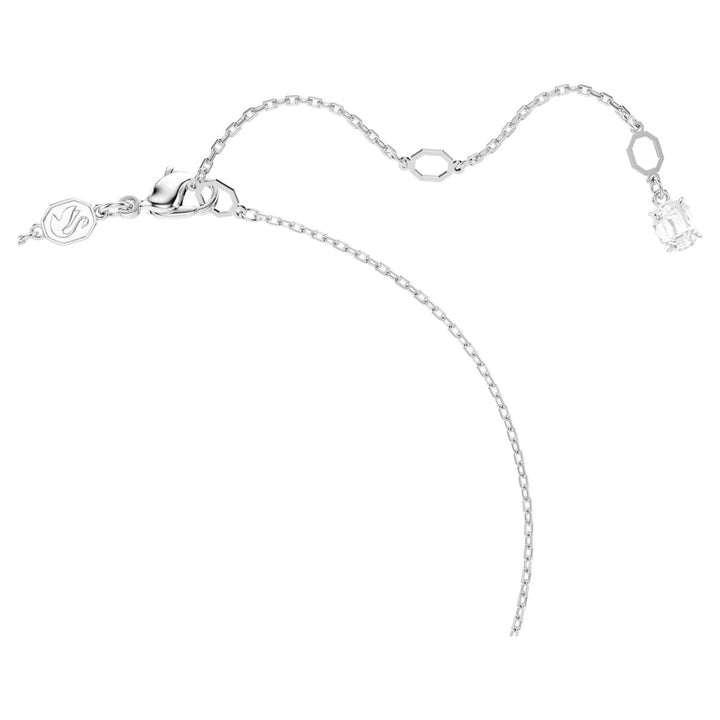 Swarovski Matrix Crystal Pearl Pendant - White with Rhodium Plating 5688751