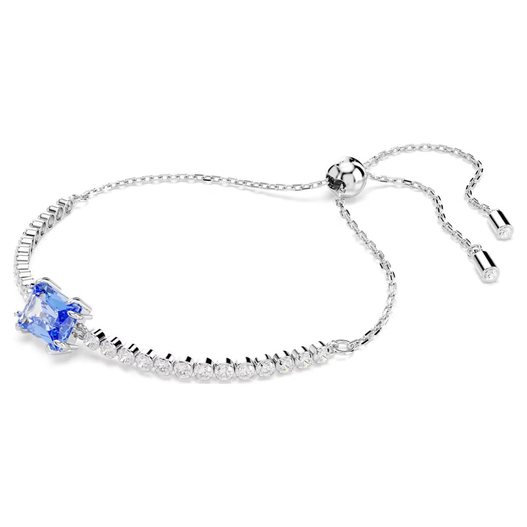 Swarovski Matrix Tennis Bracelet Mixed Cuts Blue Rhodium Plated 5693412