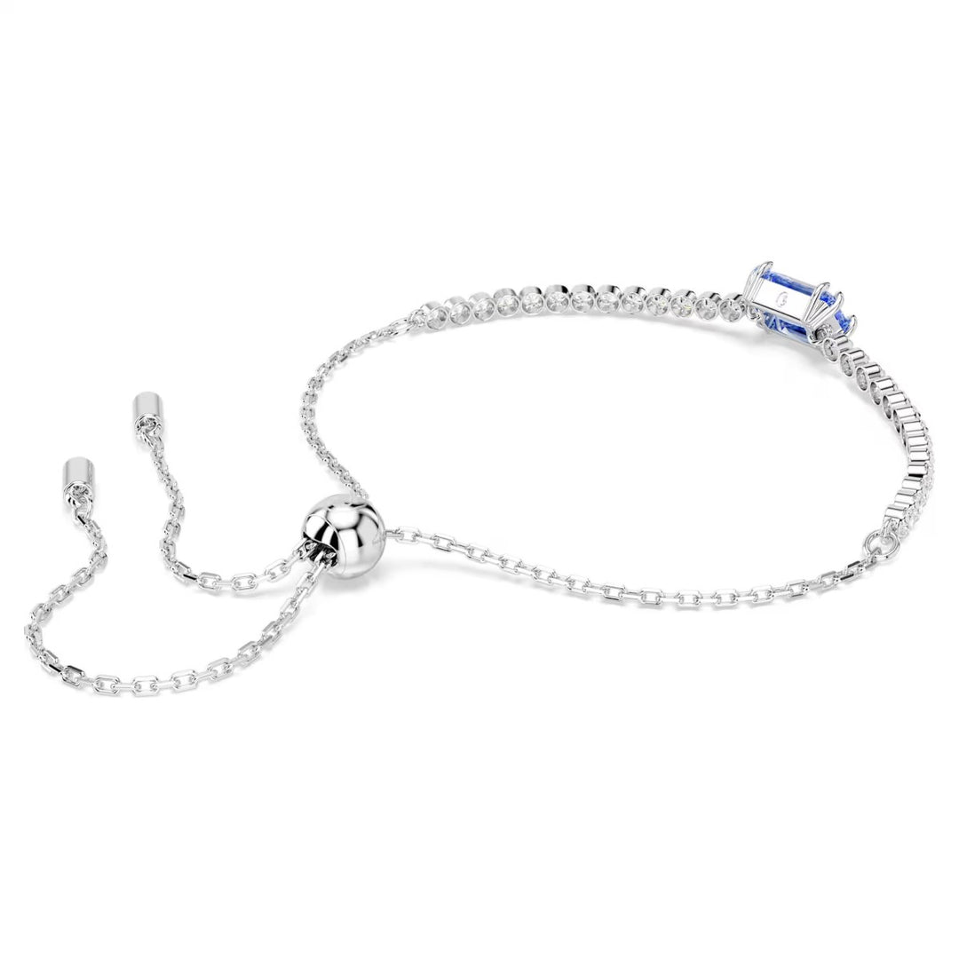 Swarovski Matrix Tennis Bracelet Mixed Cuts Blue Rhodium Plated 5693412