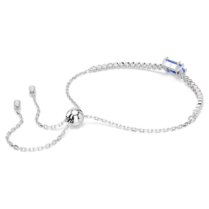 Swarovski Matrix Tennis Bracelet Mixed Cuts Blue Rhodium Plated 5693412