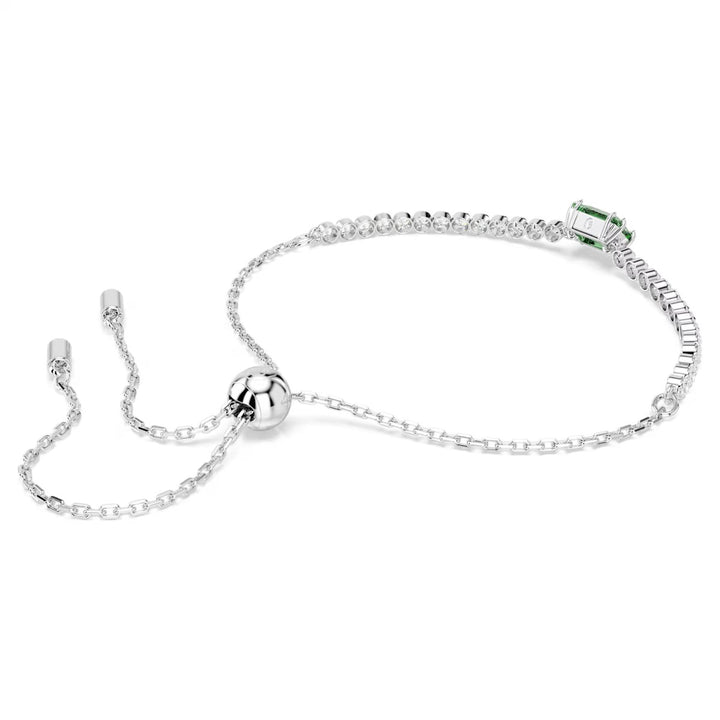Swarovski Matrix Tennis Bracelet Mixed Cuts Green Rhodium Plated 5693411