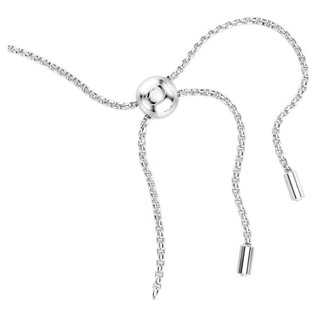 Swarovski Matrix Tennis Bracelet Mixed Round Cuts - Blue with Rhodium Plating - 5725854