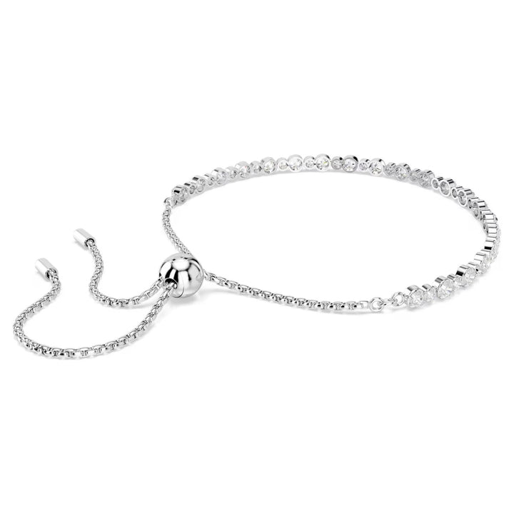 Swarovski Matrix Tennis Slider Bracelet - White with Rhodium Plating 5677813