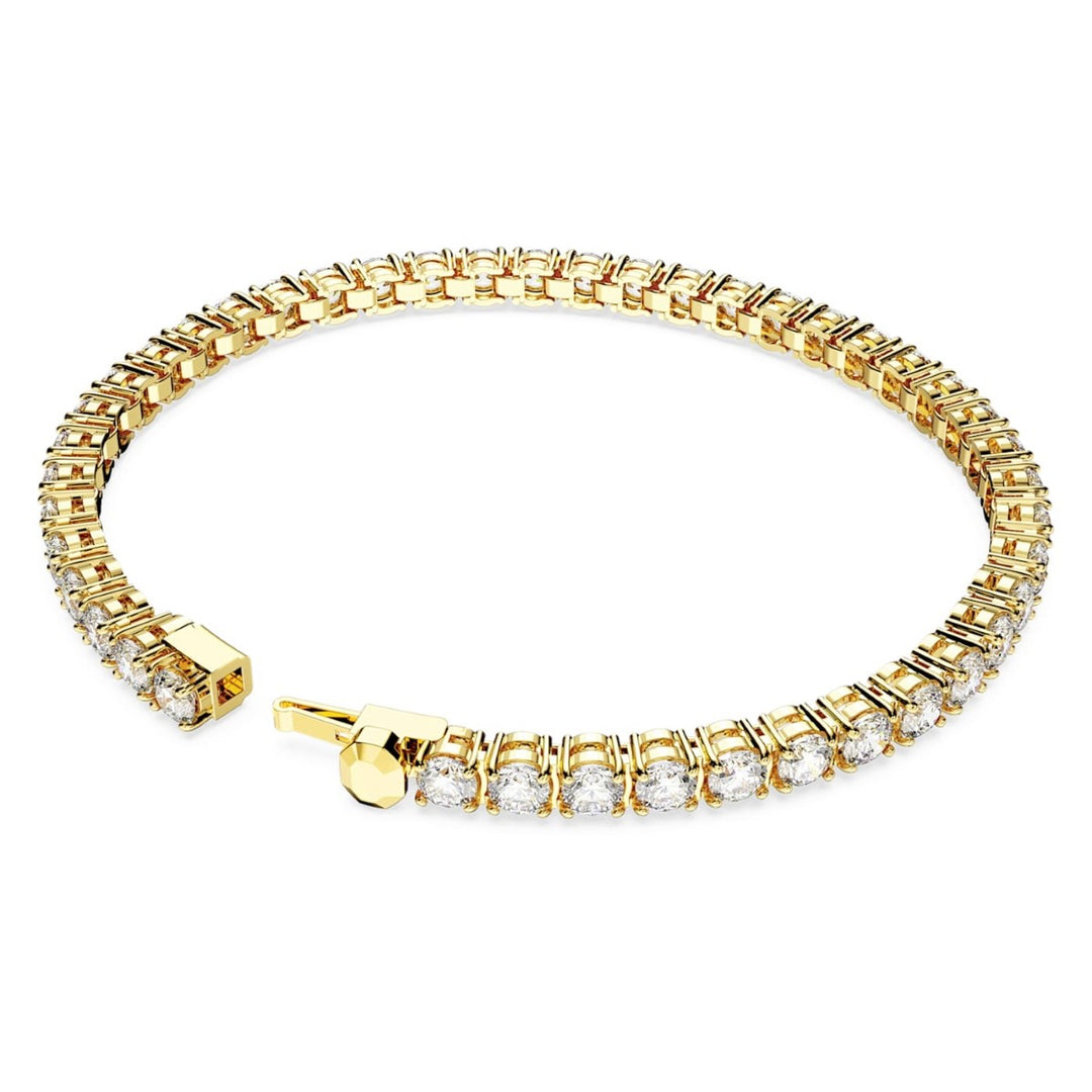 Swarovski Matrix Tennis Bracelet - White with Gold Tone Plating 5657664