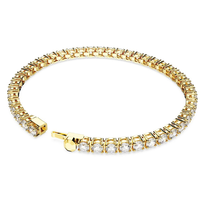 Swarovski Matrix Tennis Bracelet - White with Gold Tone Plating 5657664