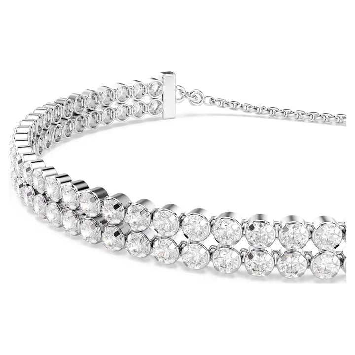 Swarovski Double Tennis Slider Bracelet - White with Rhodium Plating 5678252