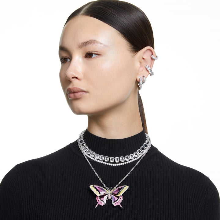 Swarovski Matrix Tennis Necklace - White with Rhodium Plating 5661257