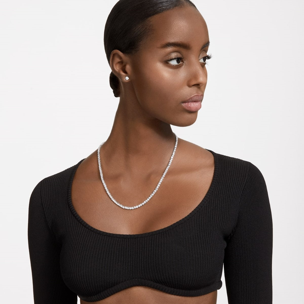 Swarovski Matrix Tennis Set | White with Rhodium Plating | 5647730