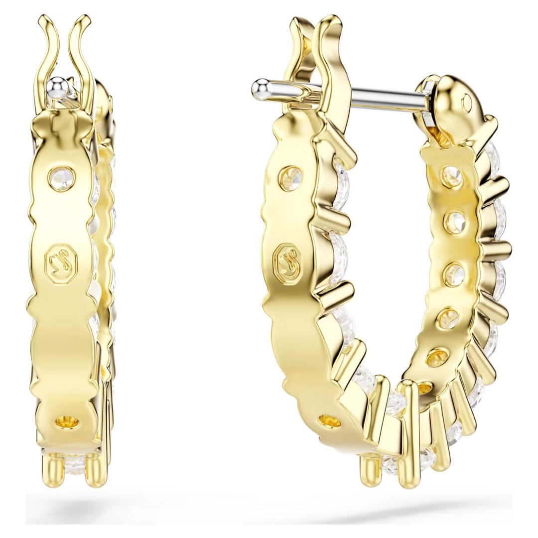 Swarovski Matrix Vittore Hoop Earrings - White with Gold Tone Plating 5733398
