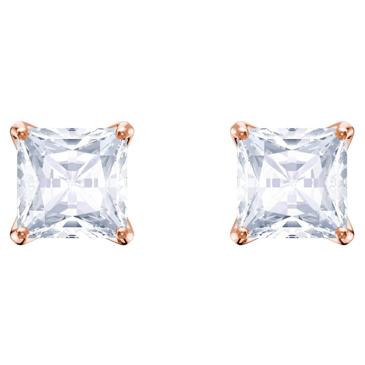 Swarovski Attract Pierced Earrings, White, Rose Gold Plating 5431895