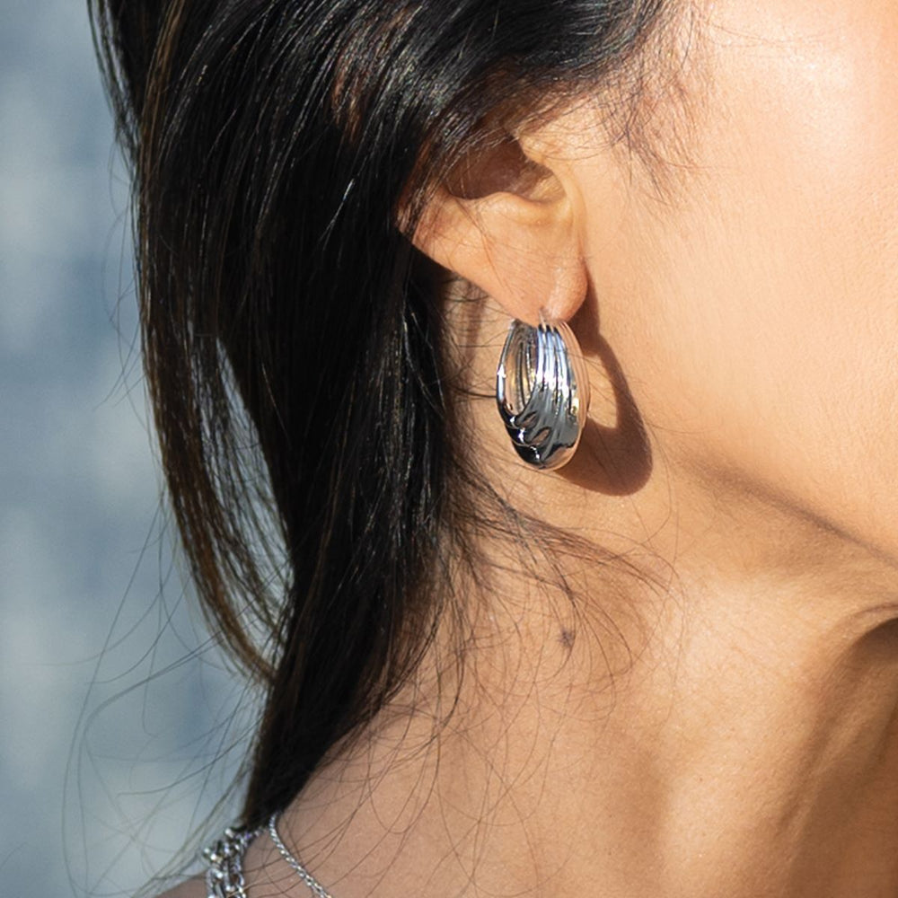 Sarah Alexander Medusa Chunky Ridge Hoop Earrings - sa-medusae