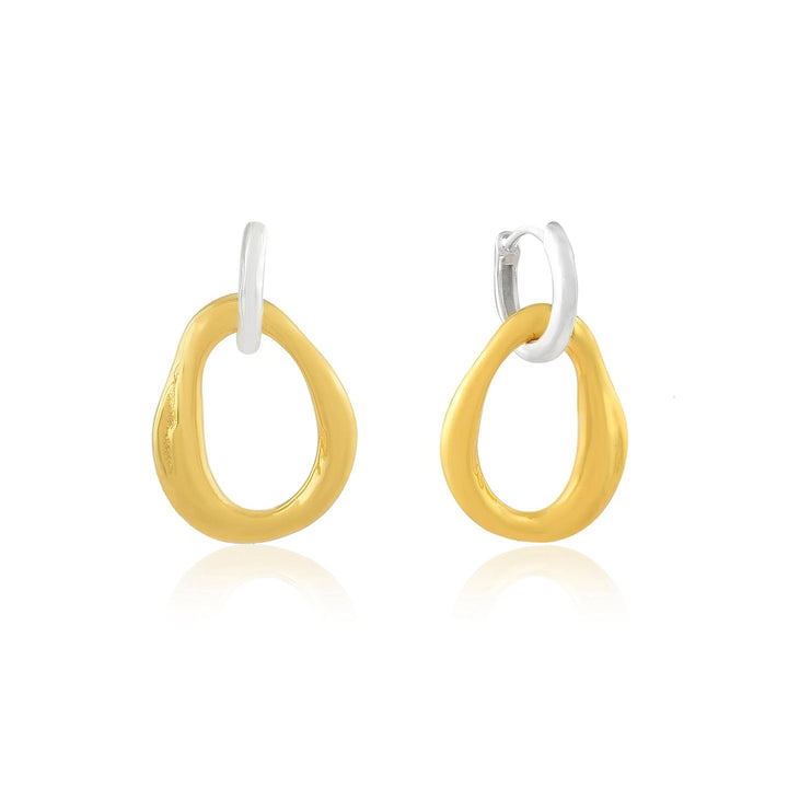 Shyla Meridien Gold and Silver Drop Earrings