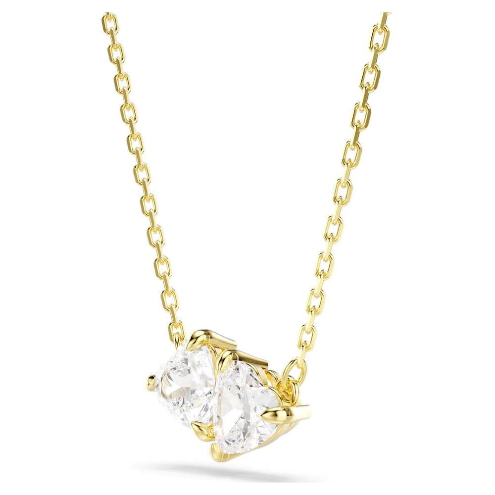 Swarovski Mesmera Attract Heart Necklace - White with Gold Tone Plating - 5733475