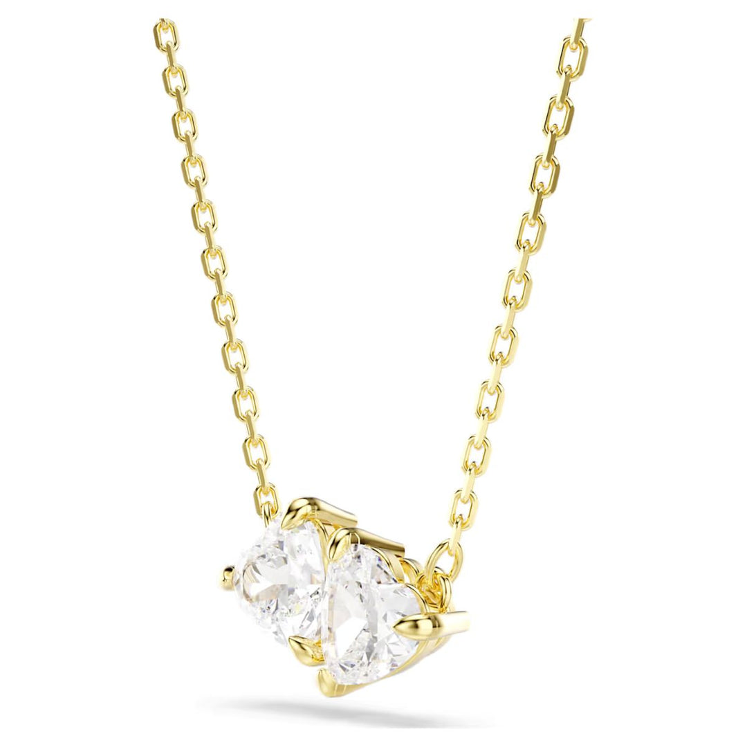 Swarovski Mesmera Attract Heart Necklace - White with Gold Tone Plating - 5733475