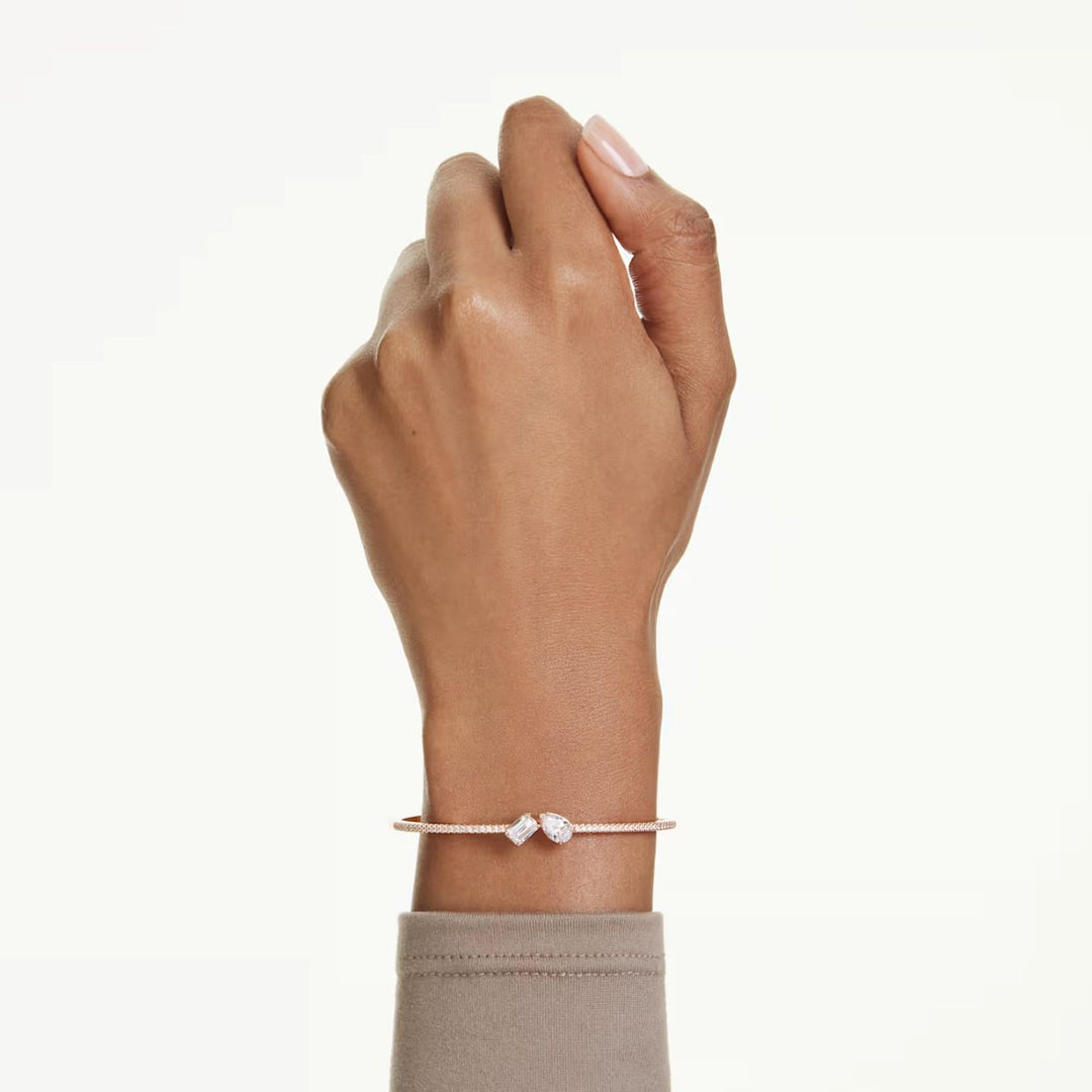 Swarovski Mesmera Bangle Mixed Cuts - White with Rose Gold Tone Plating - 5734247