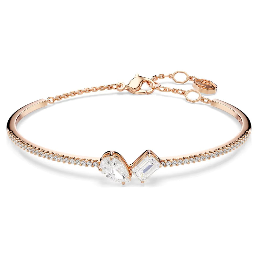 Swarovski Mesmera Bangle Mixed Cuts - White with Rose Gold Tone Plating - 5734247