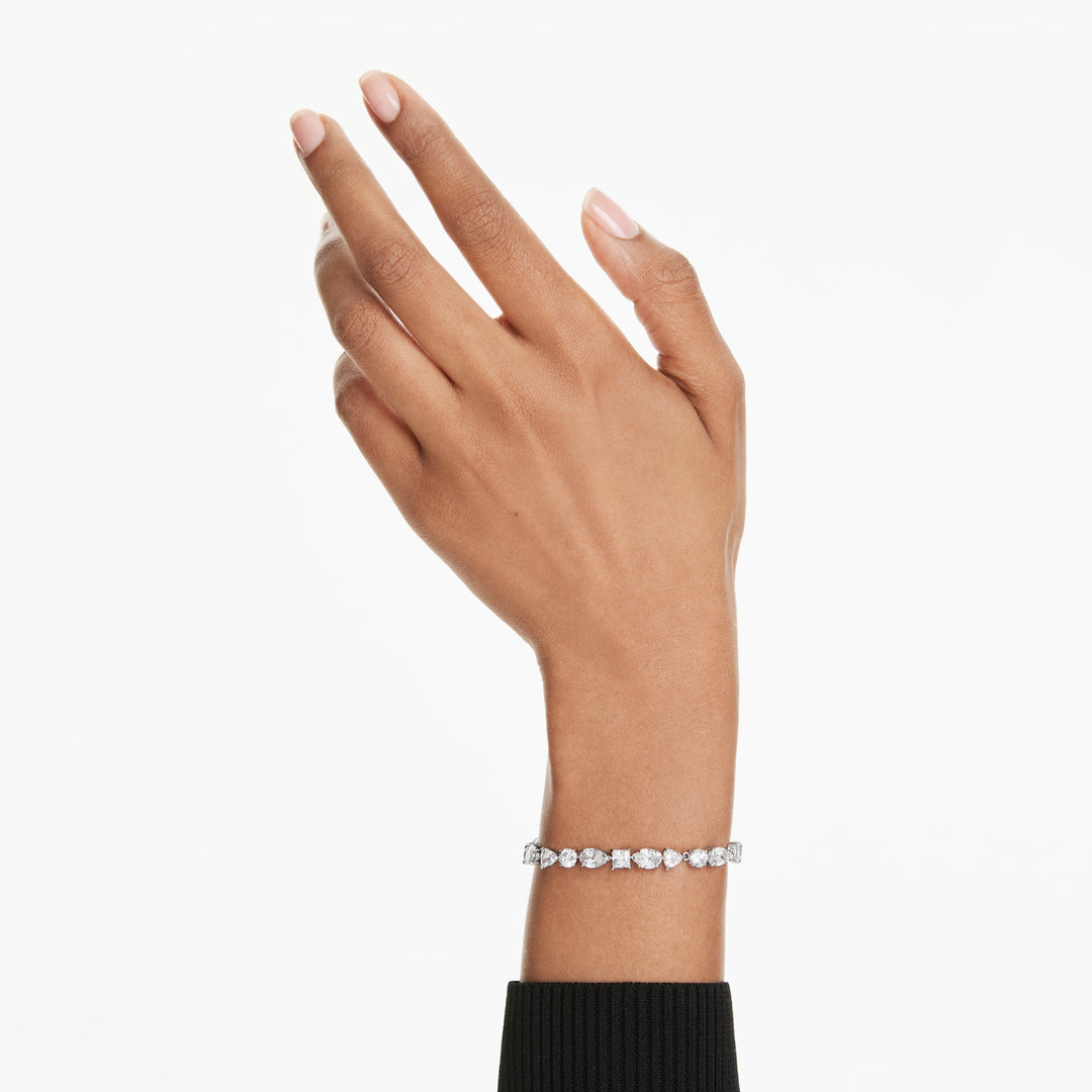 Swarovski Mesmera Bracelet Mixed Cuts - White with Rhodium Plating