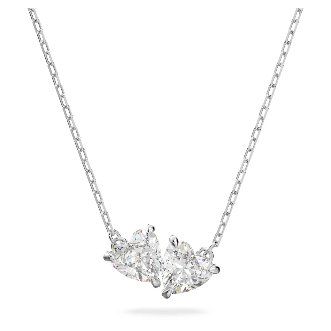 Swarovski Attract Soul Heart Necklace - Rhodium Plating