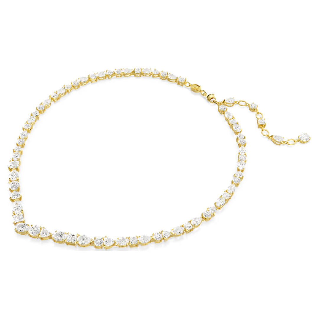 Swarovski Mesmera Necklace Mixed Cuts - White with Gold Tone Plating. Item code 5743826.