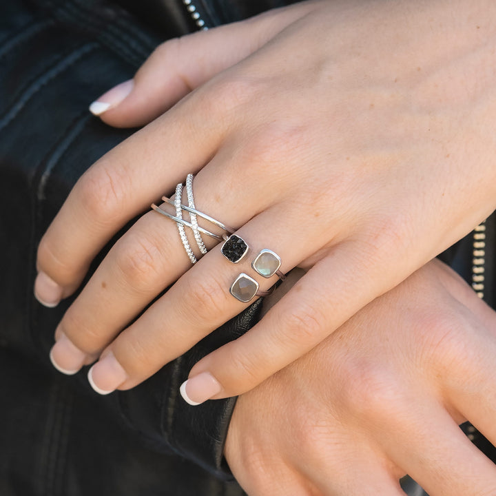 Sarah Alexander Meteor Triple Gemstone Ring