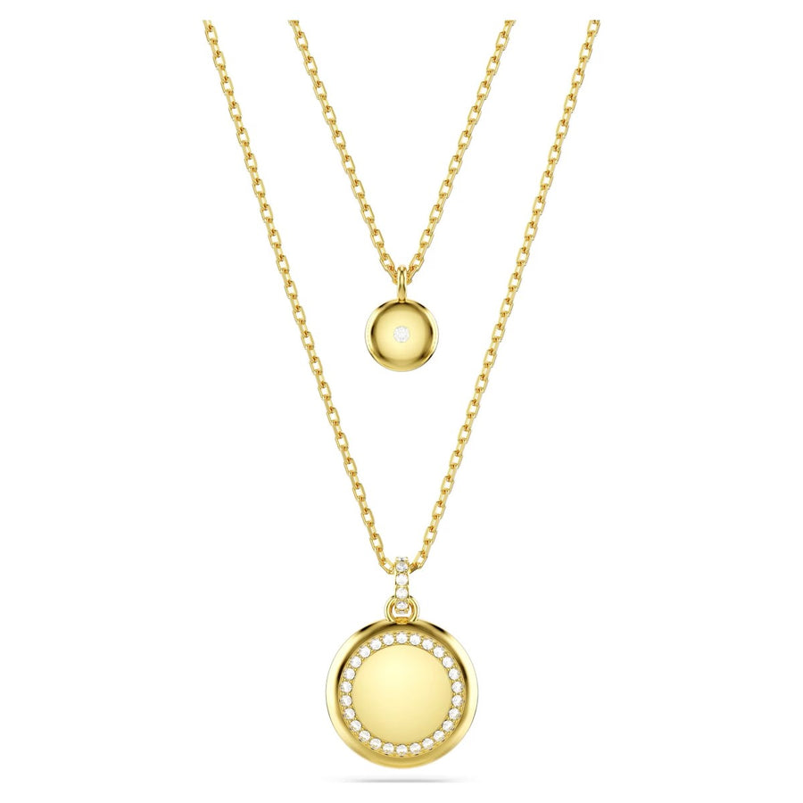 Swarovski Meteora Layered Pendant - White with Gold Tone Plating 5683442