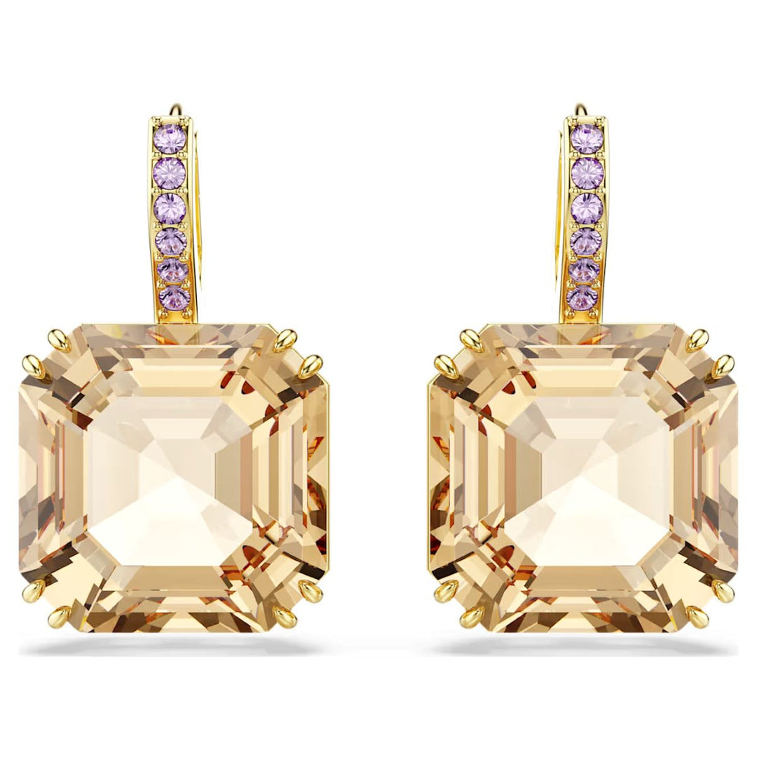 Swarovski Millenia Drop Earrings Mixed Cuts - Caramel with Gold Tone Plating - 5725744