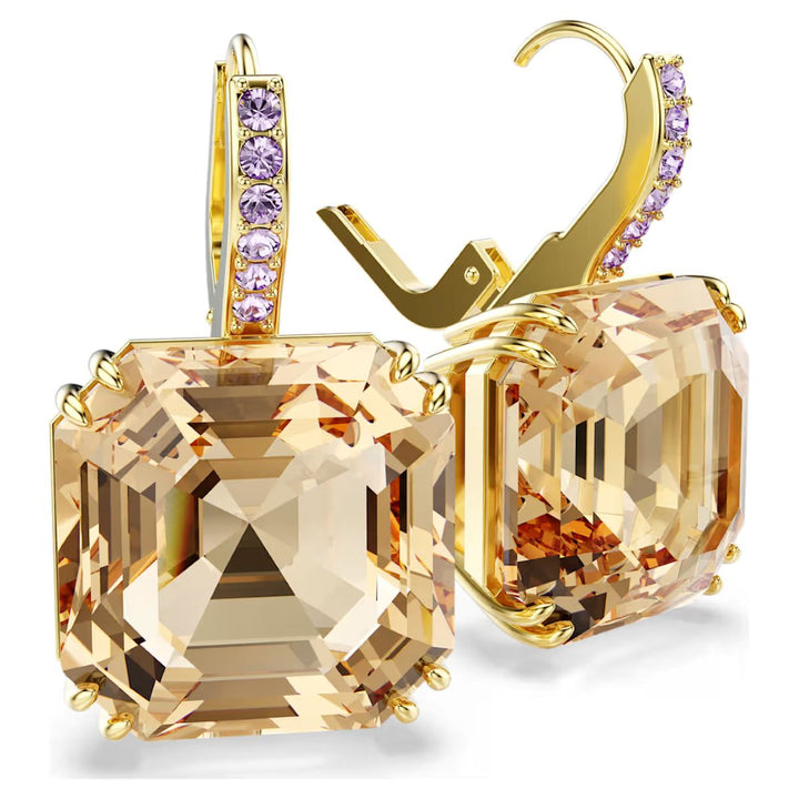 Swarovski Millenia Drop Earrings Mixed Cuts - Caramel with Gold Tone Plating - 5725744