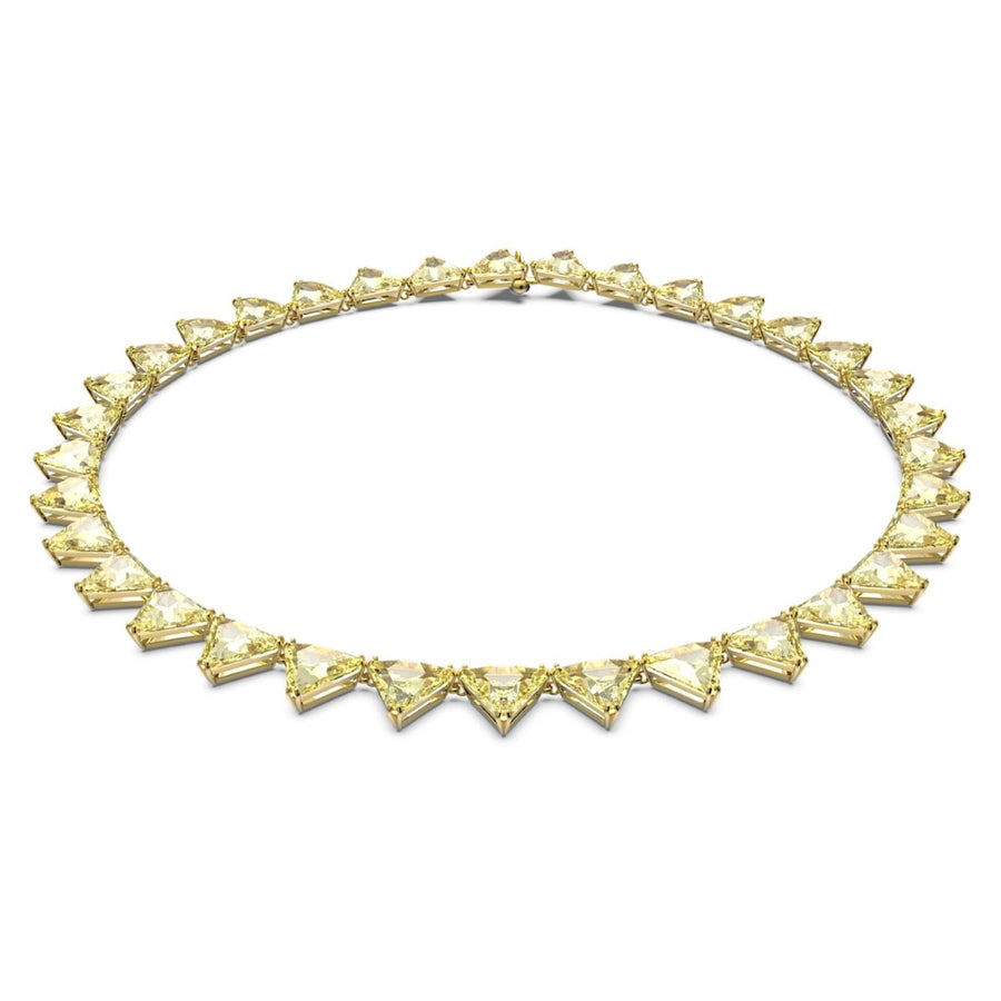 Swarovski Millenia Necklace Triangle - Yellow with Gold Tone Plating 5599487