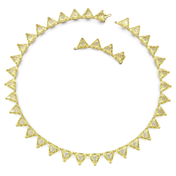 Swarovski Millenia Necklace Triangle - Yellow with Gold Tone Plating 5599487
