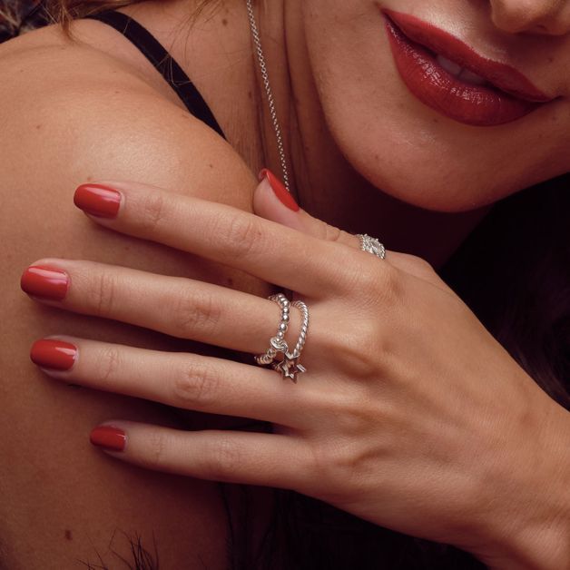 Annie Haak Mini Charm Silver Ring - Open Star