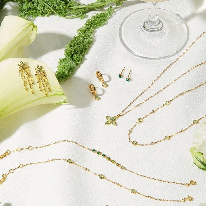 Ania Haie Mint Green Station Gold Bracelet