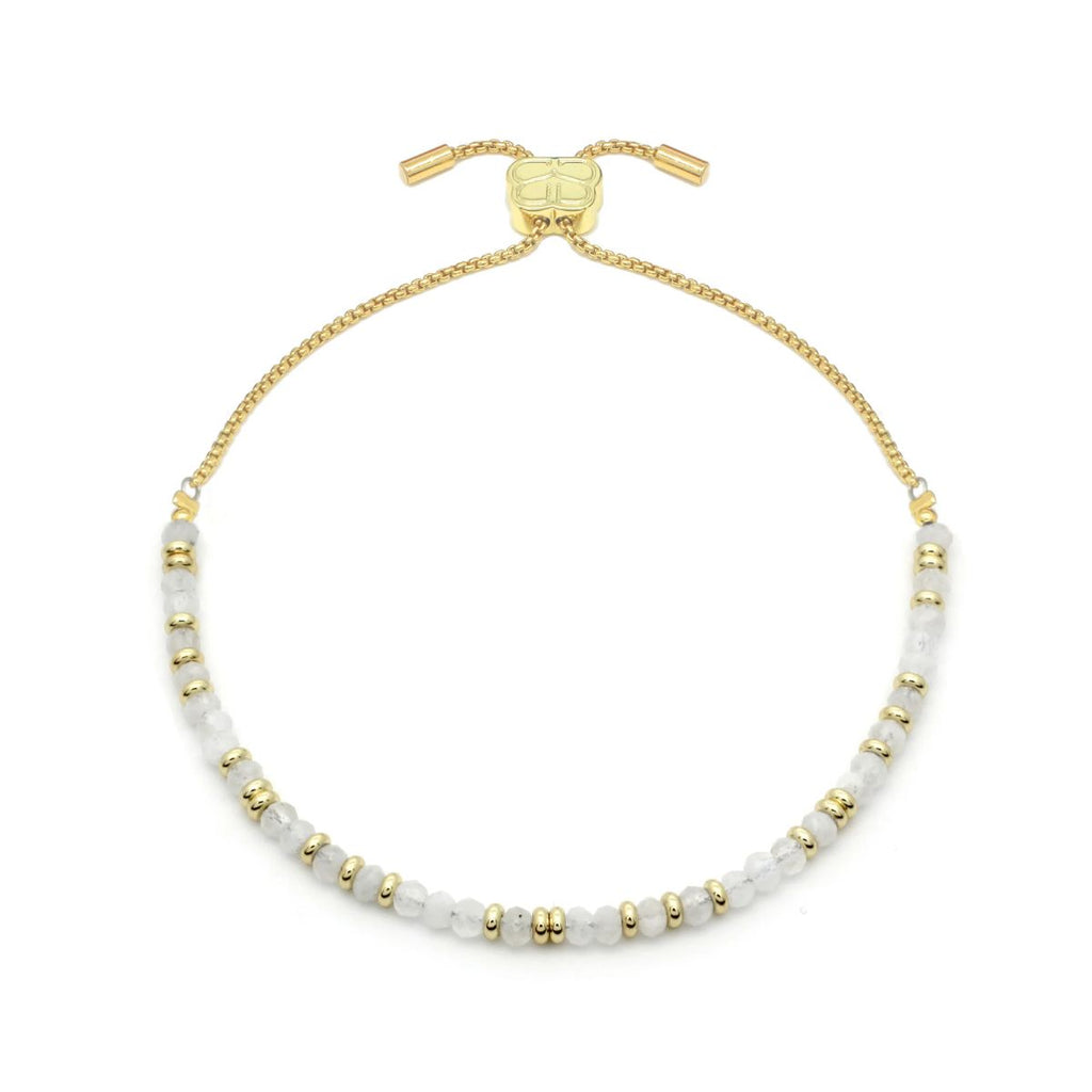 Mystical Rainbow Moonstone Gemstone Slider Bracelet