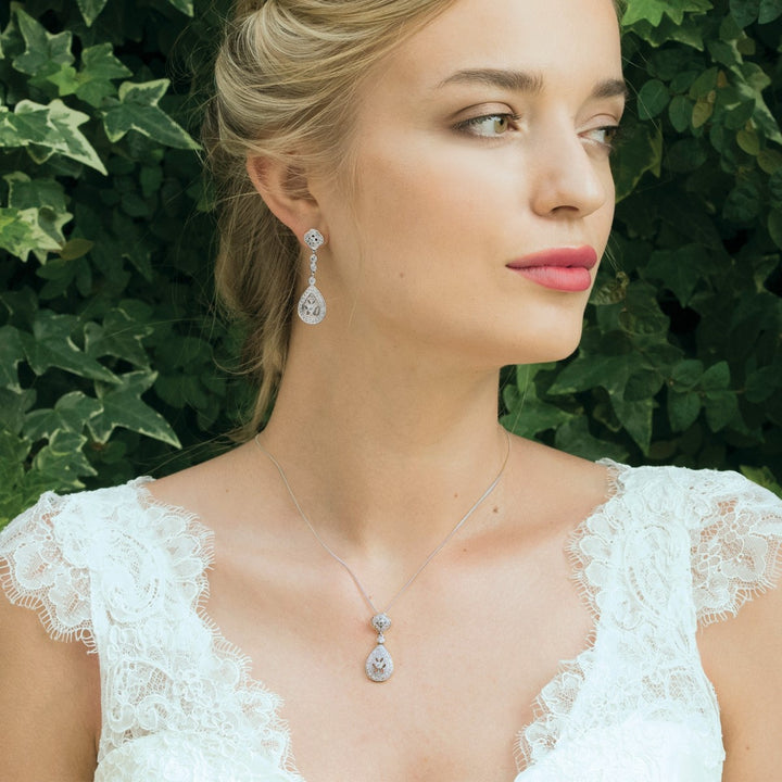 Ivory & Co Moonstruck Crystal Vintage Pave Pendant