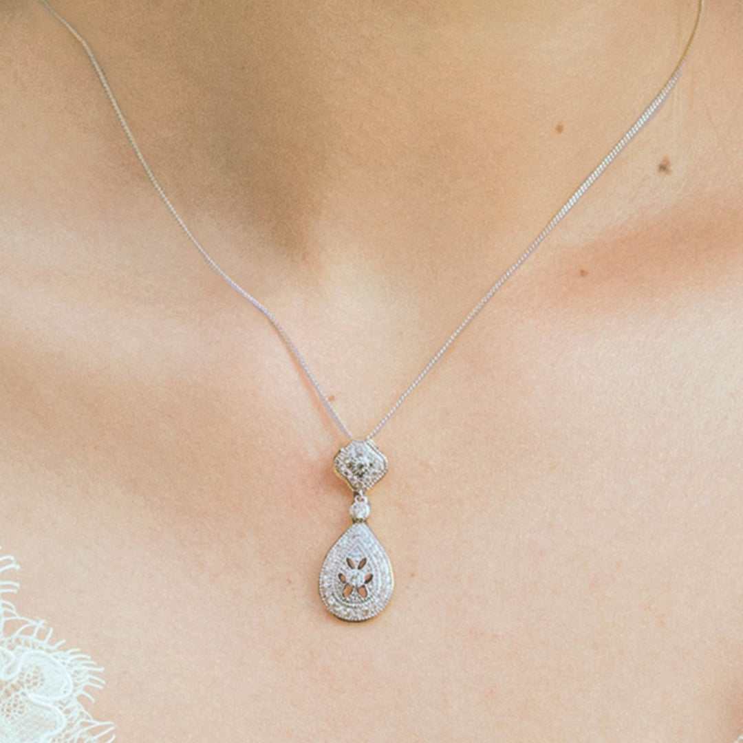 Ivory & Co Moonstruck Crystal Vintage Pave Pendant