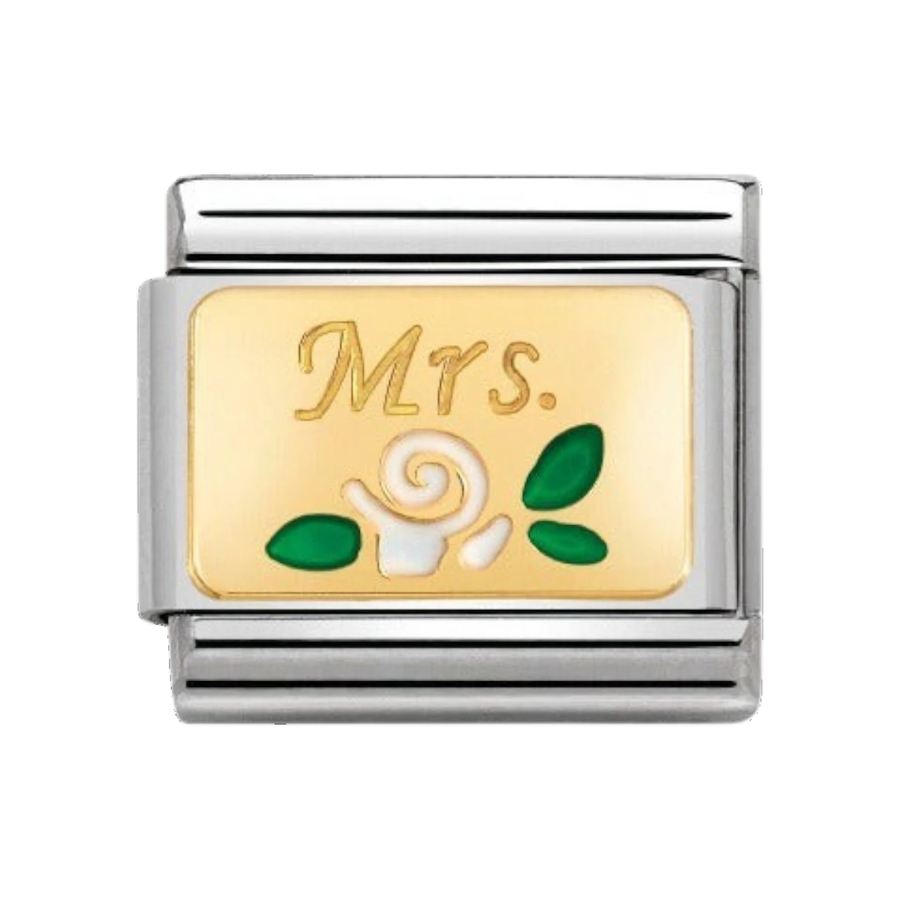 Nomination Classic Mrs Rose Charm - 18k Gold - 030284/24