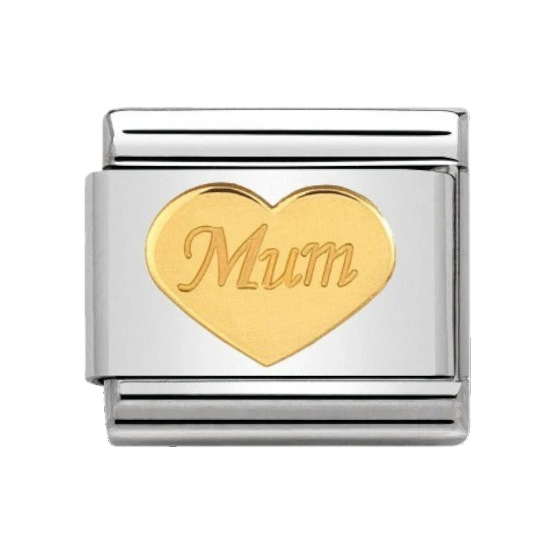 Nomination Classic Mum Heart Charm - 18k Gold - 030162/38