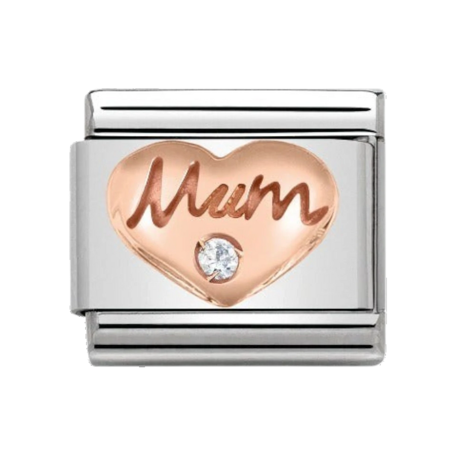 Nomination Rose Gold and Zirconia Classic Mum Charm - 430305/10